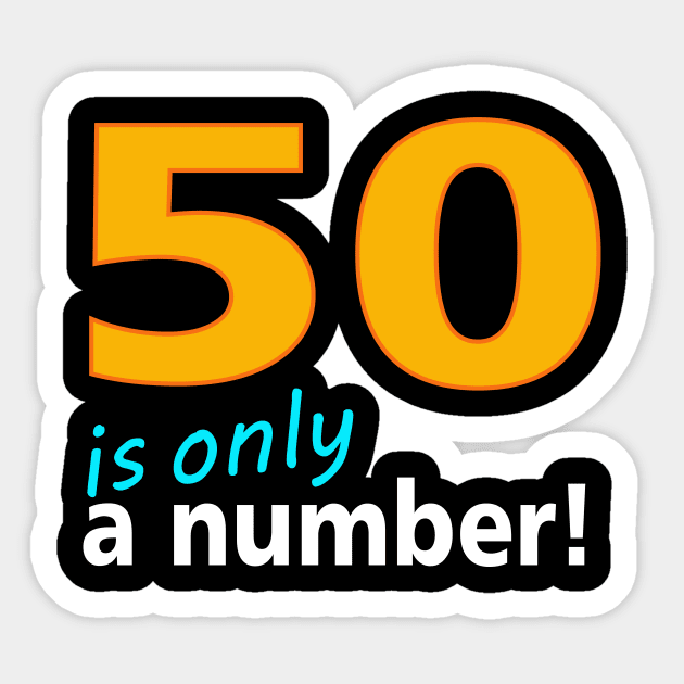 50th birthday for him/her, 50th design, 50 ideas Sticker by PrisDesign99